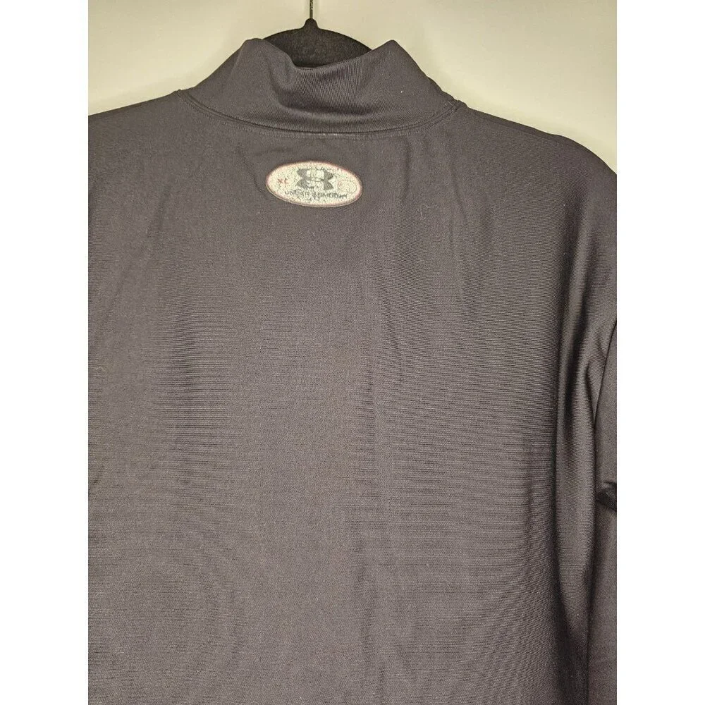Under Armour Coldgear Fitted Long Sleeve Black Mock Neck Poly Shirt Youth XL
